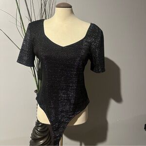 Black Shimmer Women's Top